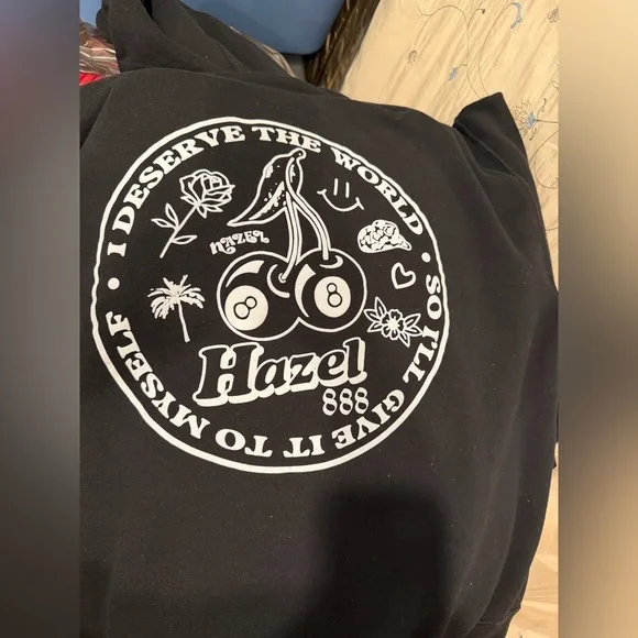 Hazel Men's Black Hoodie Sweater - Picture 7 of 7